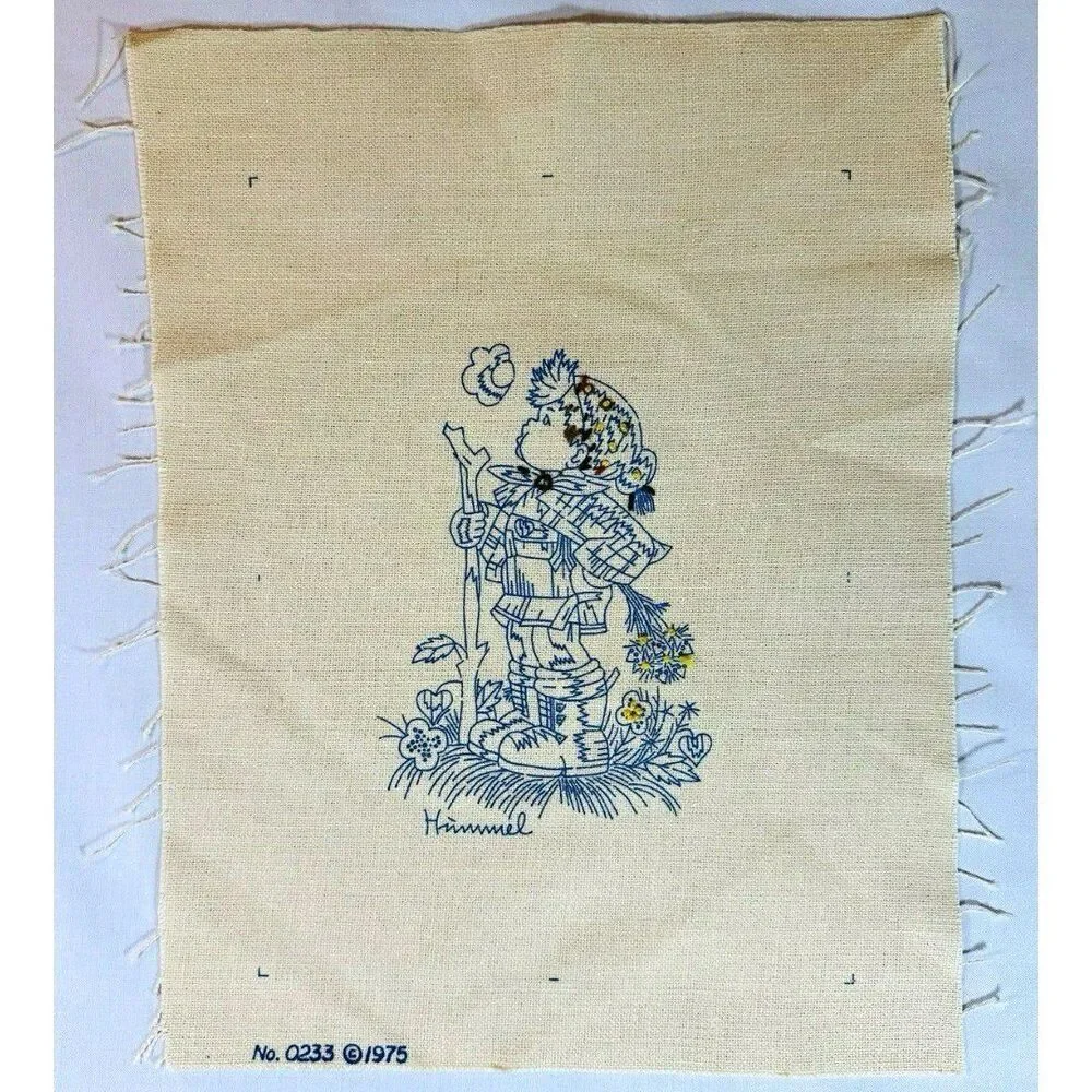 Hummel Stitchery Bundle Peasant Boy CANVAS #0233 & Carefree Days Leaflet *READ*